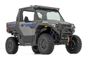 Polaris Xpedition ADV-5 Light Mount - Front - Rough Country - Single Row Light | Black Series - Black - 2024+